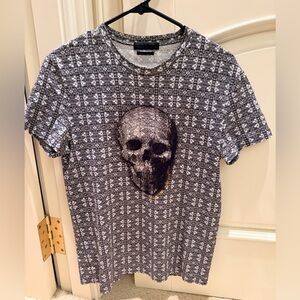 Alexander Mcqueen Men's Black Skull Graphic Tee size S